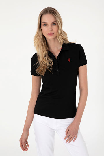 USPA Polo Shirt Women Black VR046 USPOW074 SCL US Polo Assn.